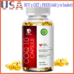 CoQ10 Capsules Blood Pressure Heart Health High Absorption Supplement 120 Pills