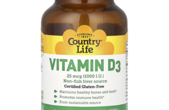 Country Life Vitamin D3 1000 IU 200 Softgels Gluten-Free, Milk-Free, No