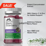 Black elderberry gummies | 60 capsules containing zinc and vitamin C