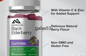 Black elderberry gummies | 60 capsules containing zinc and vitamin C