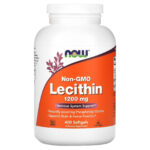 Now Foods Non-GMO Lecithin 1200 mg 400 Softgels GMP Quality Assured, Kosher