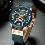 CURREN Casual Sport Watches for Men Top Brand Luxury Military Leather Wristwatch