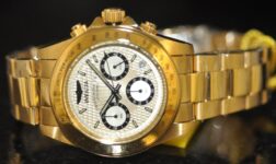 Invicta Men’s Speedway Chronograph Gold Dial Gold Stainless Steel Watch 14929