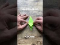 HUMMINGBIRD PAPER ORIGAMI TUTORIAL | HOW TO MAKE EASY COLIBRI ORIGAMI BIRD | DIY HUMMINGBIRD