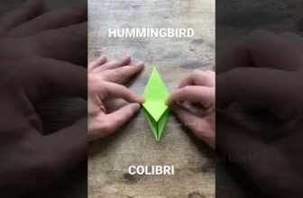 HUMMINGBIRD PAPER ORIGAMI TUTORIAL | HOW TO MAKE EASY COLIBRI ORIGAMI BIRD | DIY HUMMINGBIRD