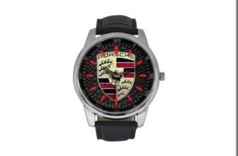 PORSCHE LOGO Leather Watch