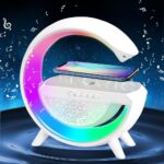 LED RGB Atmosphere Light Wireless Charger Desk Night Lamp Bluetooth Speaker