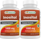 2 Pack Best Naturals Inositol 1000 mg 120 Tablets *Liver Detoxification*