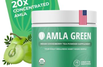 Amla Powder & Green Tea Superfood Supplement, 20x Ultra Concentrated Amla, An…