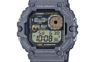 Casio WS-1700H-8AV, Tide Graph/Moon Phase Resin Watch, 3 Alarms, 10 Year Battery