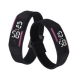 Mens Womens Sports Digital Silicone Rubber LED Waterproof Bracelet Wrist Watch