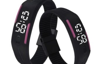 Mens Womens Sports Digital Silicone Rubber LED Waterproof Bracelet Wrist Watch