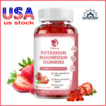 60 Gummies Potassium Magnesium Gummies for Adults and Kids High Absorption