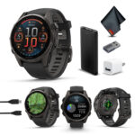 Garmin Fenix 8 43MM AMOLED Sapphire Multisport GPS Smartwatch Carbon Gray DLC