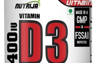 Nutrija Vitamin D3 400IU Capsules, Pack Of 60 Capsules