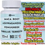 22 in 1 Max Potency Maca Root Blend Goat Weed Tongkat Ginkgo Tribulus 8520mg USA