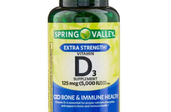 Spring Valley Vitamin D3 Supplement Softgels – 5000iu (250 Count)