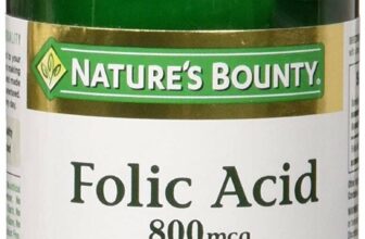 Nature’s Bounty Folic Acid 800mcg Vitamin Supplement Heart Health 250ct 2 Pack