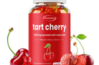 Tart Cherry Gummies 3000mg – with Celery Seed – Uric Acid Cleanse,Joint Support