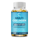 Multi COLLAGEN PEPTIDES Types I, II, III, V,X 120 Pills Anti-Aging Skin Capsules