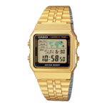 Casio A500WGA-1DF NEW Men’s Watch Digital World Time Gold  Stainless Steel