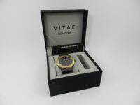 Vitae London Men’s Ada  Black-Tone Stainless Steel Bracelet Watch 42mm