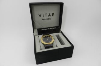 Vitae London Men’s Ada  Black-Tone Stainless Steel Bracelet Watch 42mm