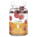 High Potency Vitamin E Gummies, Natural Raspberry, 268 mg, 60 Gummies (134 mg