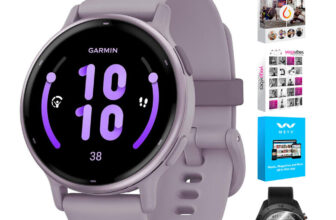 Garmin 010-02862-13 Vivoactive 5 Fitness Smartwatch, Orchid w/ Accessories Kit