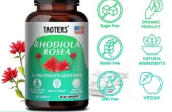 Rhodiola Rosea 1000 mg 120 Vegan Capsules, Mood Support Anxiety & Stress Relief