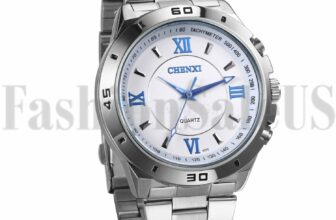 Men’s Stainless Steel Band Roman Numeral Luminous Quartz Analog Wrist Watches