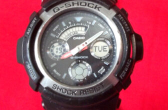 Casio G-shock AW-590 Black Analog Digital Mens Watch EX Condition US Seller