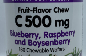 Natural Factors Vitamin C 500mg [Fruit-Flavor Chews], 180 chewable wafers