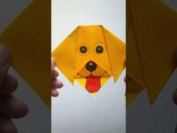 Very Easy Origami Dog Face || Origami Paper Craft || #shorts #viral #trending #craft #paper #origami