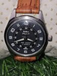 Beautiful Mens HMT Pilot Parashock Mechanical Wind 17J Watch Black Dial