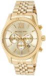 MICHAEL KORS MK8281 Lexington 45mm Chronograph Gold Tone Unisex Wrist Watch