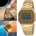 CASIO A168WG MEN’S GOLD TONE STAINLESS STEEL DIGITAL WATCH Unisex