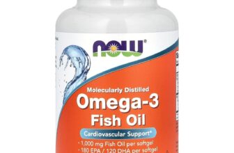 Omega-3 Fish Oil, 1,000 mg, 180 EPA –  120 DHA, 100 Softgels