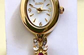 Vintage Elgin Women’s Gold Tone With Ruby Stone Watch