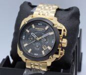 NEW AUTHENTIC DIESEL BAMF CHRONOGRAPH GOLD BLACK MEN’S DZ7378 WATCH