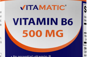 Vitamatic Vitamin B6 (Pyridoxine HCI), 500 mg 120 Vegetarian Tablets – Promotes