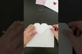 Easy Origami Heart Envelope A4 paper Tutorial #shorts