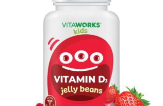 VitaWorks Kids Vitamin D 1000 IU Jelly Beans , Immune Support, 60 Jellies