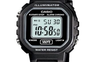 Casio LA20WH-1A Illuminator NEW Women’s Digital Watch Black Resin Chronograph