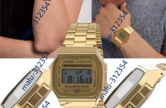 Casio A168WG-9 Men Women Gold Stainless Steel Digital Vintage Classic Watch New