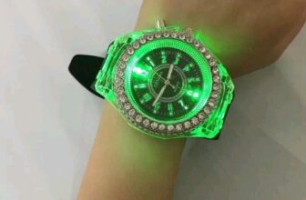 Black Glowing Watch Transparent Luminous Function Quartz Watch Fashion Gift New