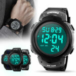 Men’s Digital Sports Watch LED Screen Large Face Military Waterproof Wristwatch