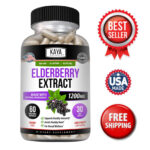 Sambucus Black Elderberry 1200mg 60ct Daily Immune Support and Antioxidants