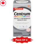 Centrum Select Chewables 50+ Multivitamin – 60 Tablets – 2 Packs – Canada