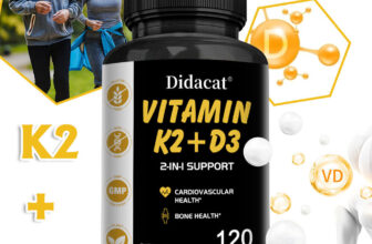 Vitamin D3 + K2 MK7 100mcg Capsules Cardiovascular Health Support Strong Bones